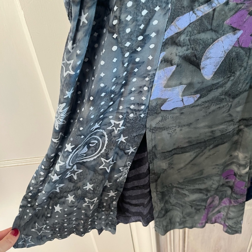 celestial floral print oversized top ONE SIZE Bohemian hippie lagenlook … - Picture 7 of 14